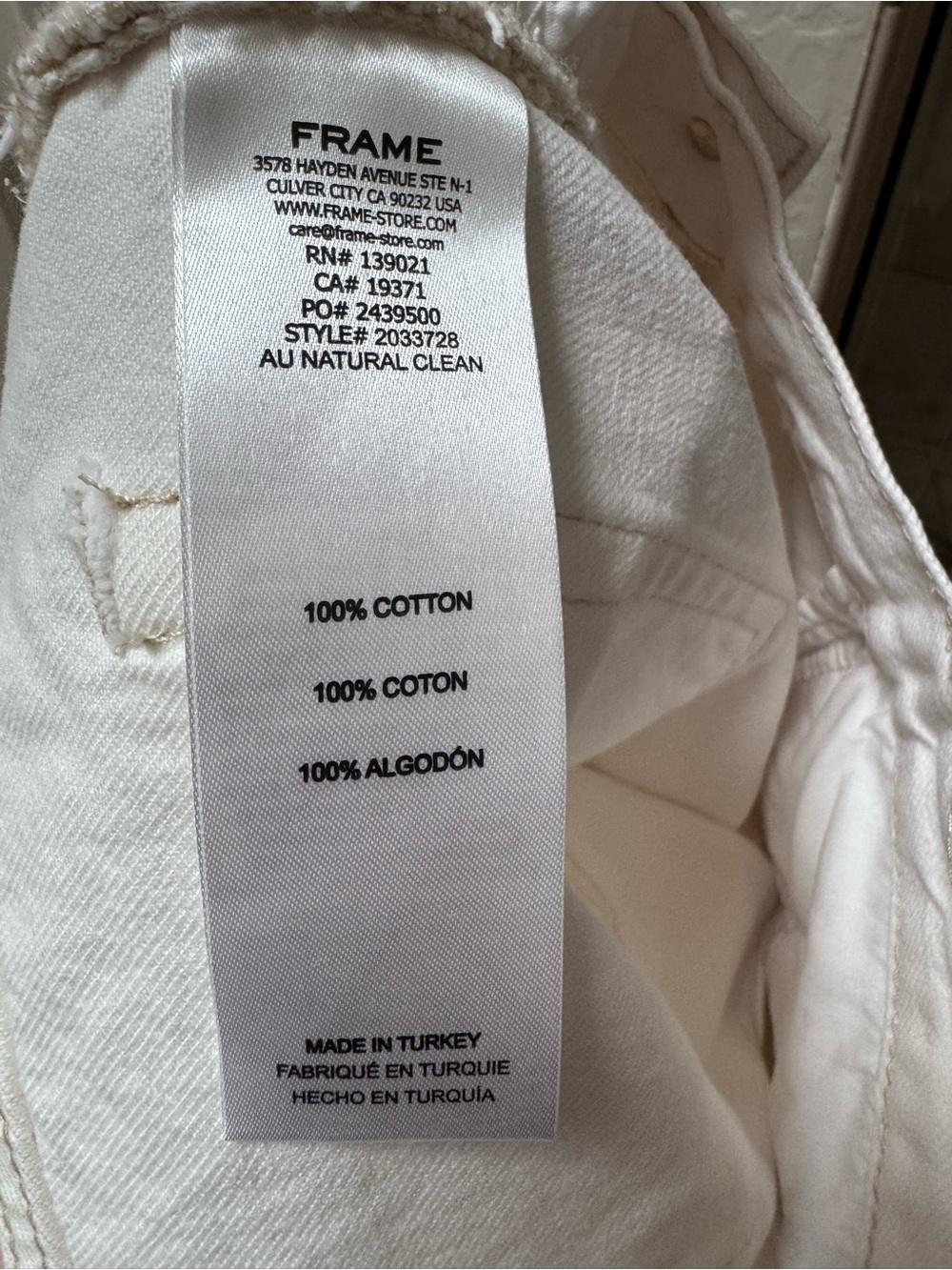 NWT Frame 30 The Stroll Mid-Rise Wide-Leg Jeans, Au Natural Clean - Picture 8 of 10
